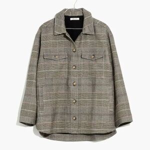 NWT Madewell Bonded Flannel Shirt-Jacket in Cohancy Plaid